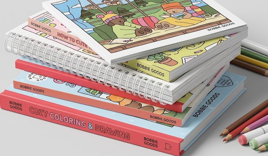 Foto de capa do livro Bobbie Good original com espiral, mostrando o acabamento premium e o design característico da marca.